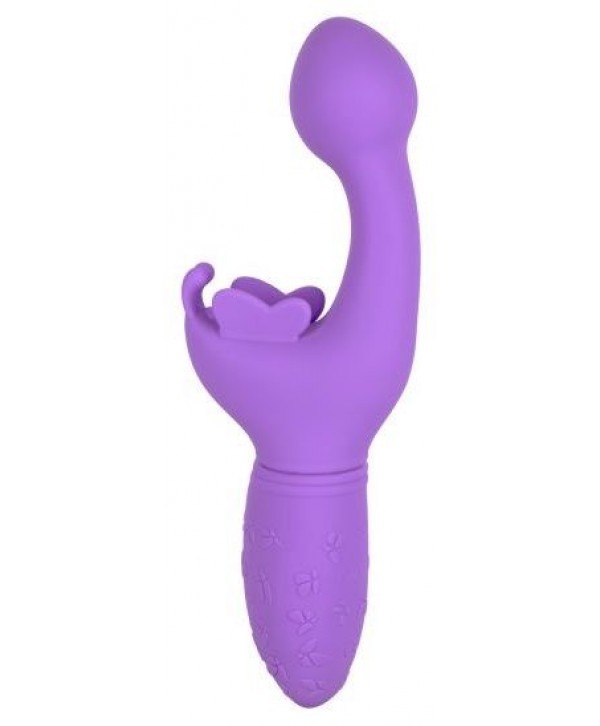 Фиолетовый вибратор-кролик Rechargeable Butterfly Kiss