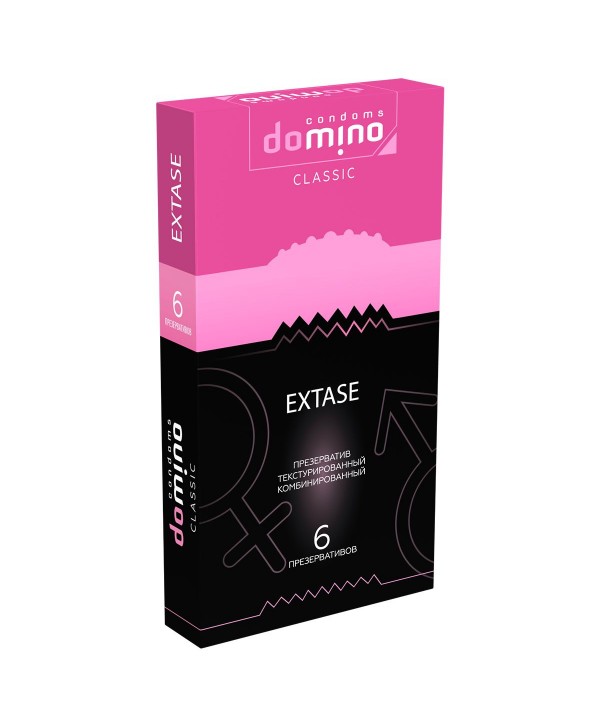 Презервативы с точками и рёбрышками DOMINO Classic Extase - 6 шт.