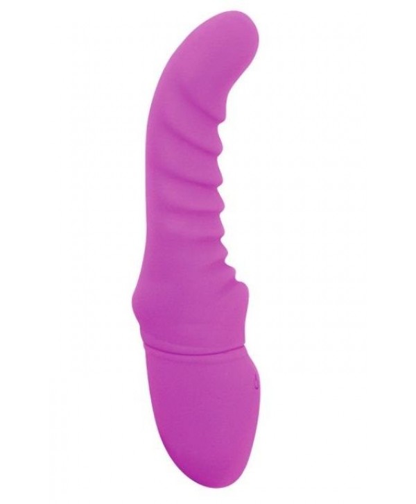 Фиолетовый вибратор Rechargeable G Curve - 20 см.