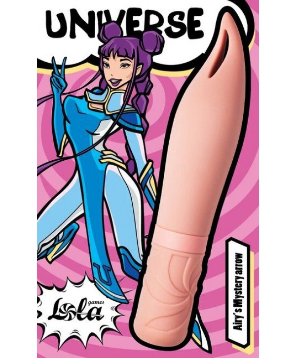 Бежевый мини-вибратор Airy’s Mystery Arrow - 15,2 см.