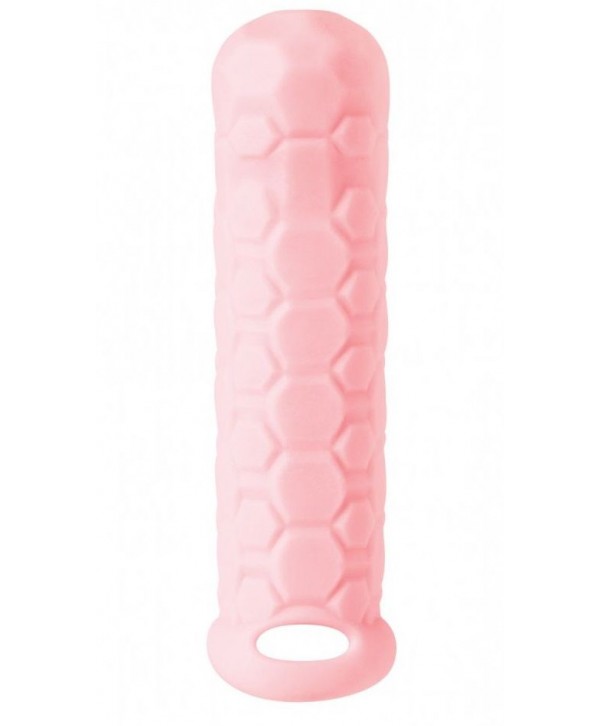 Розовый фаллоудлинитель Homme Long - 15,5 см.