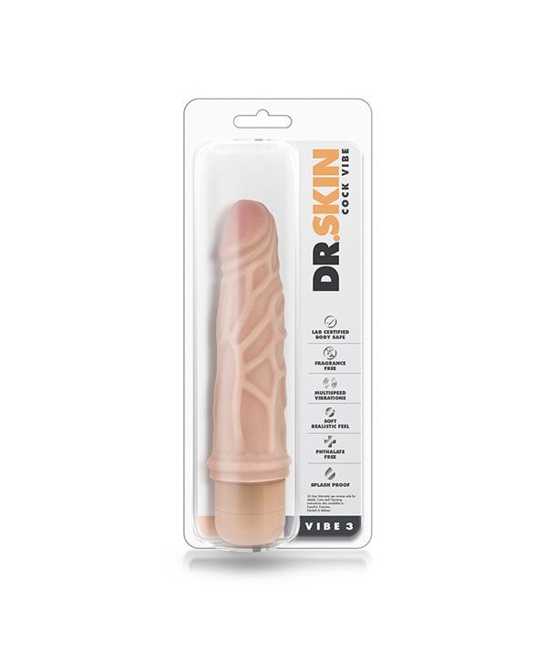 Телесный вибратор Cock Vibe 3 - 18,4 см.