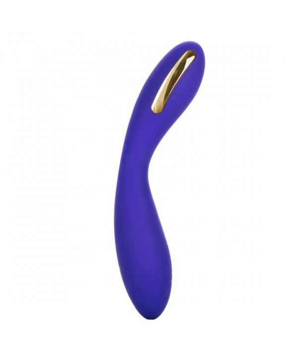 Фиолетовый вибратор с электростимуляцией Intimate E-Stimulator Wand - 21,5 см.