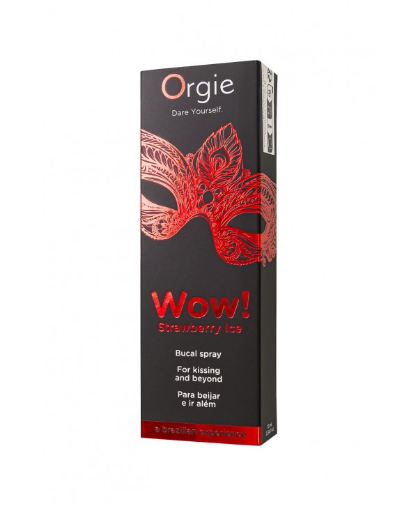Оральный спрей ORGIE Wow! Strawberry Ice Blowjob Spray с охлаждающим и возбуждающим эффектом - 10 мл.