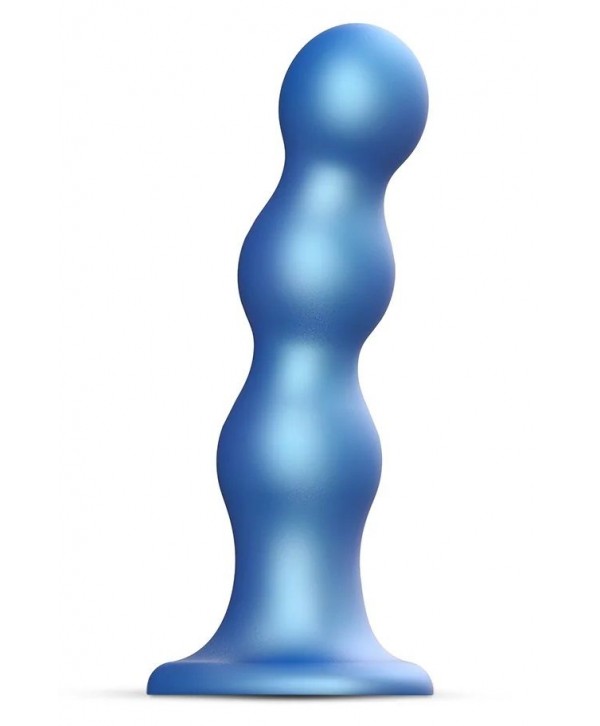 Голубая насадка Strap-On-Me Dildo Plug Balls size L