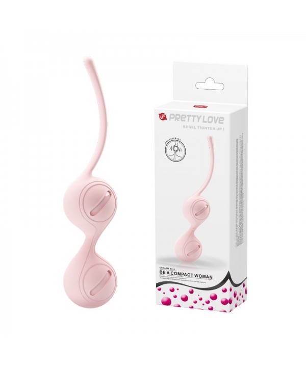 Нежно-розовые вагинальные шарики на сцепке Kegel Tighten Up I