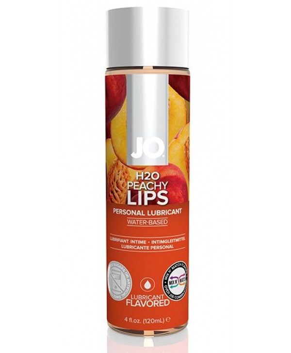 Лубрикант на водной основе с ароматом персика JO Flavored Peachy Lips - 120 мл.