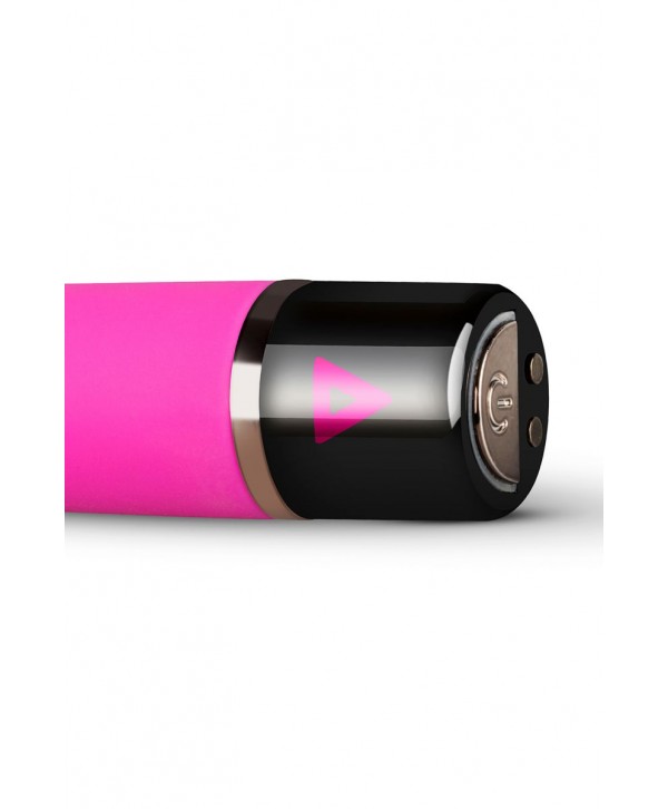 Розовый силиконовый мини-вибратор Lil Gspot - 13 см.