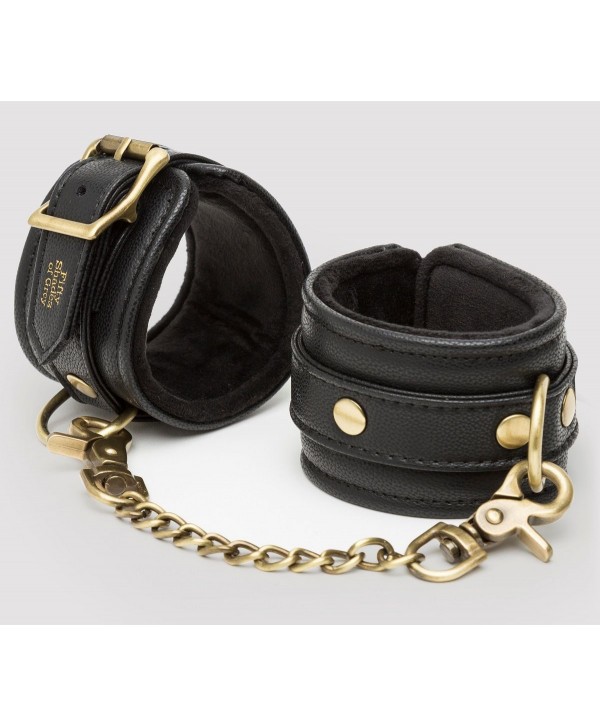 Черные наручники Bound to You Faux Leather Wrist Cuffs