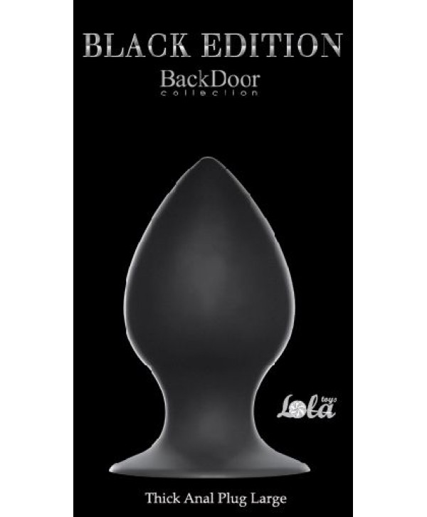 Чёрная анальная пробка Thick Anal Plug Large - 11,5 см.