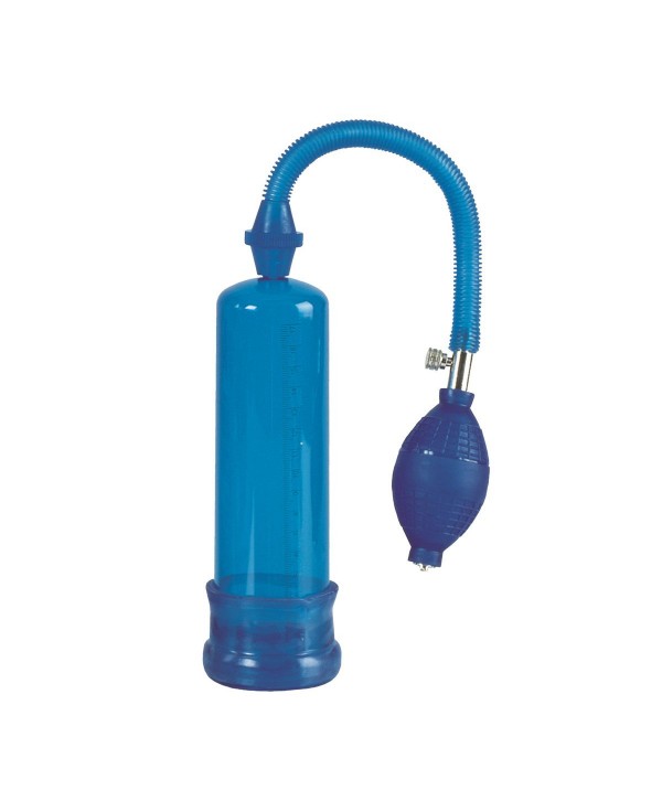Синяя вакуумная помпа Head Coach Penis Pump 
