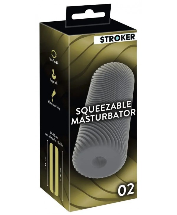 Серый мастурбатор Squeezable Masturbator 02