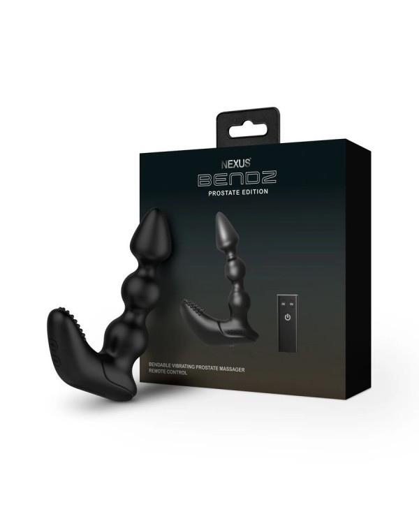 Черный вибростимулятор Nexus Bendz Prostate Edition - 14,1 см.