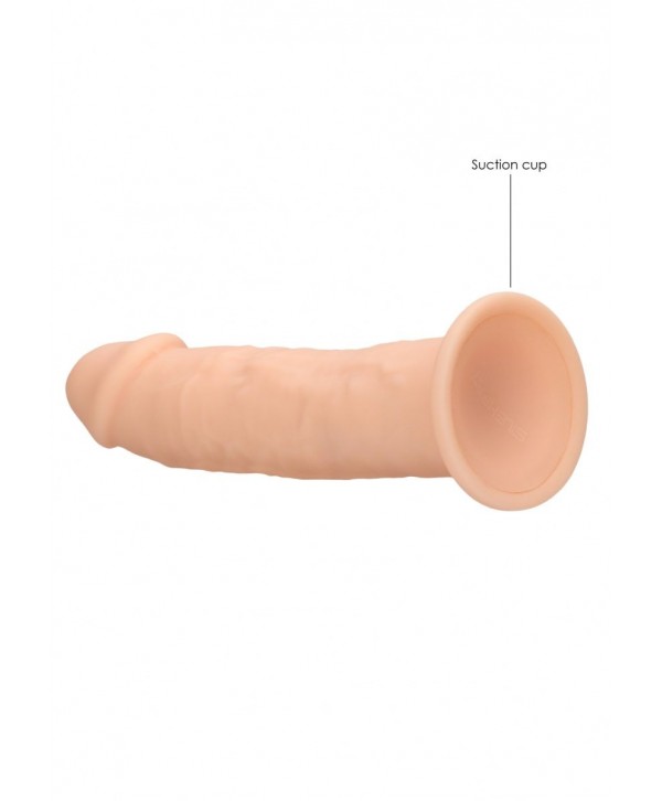 Телесный фаллоимитатор без мошонки Silicone Dildo Without Balls - 19,2 см.