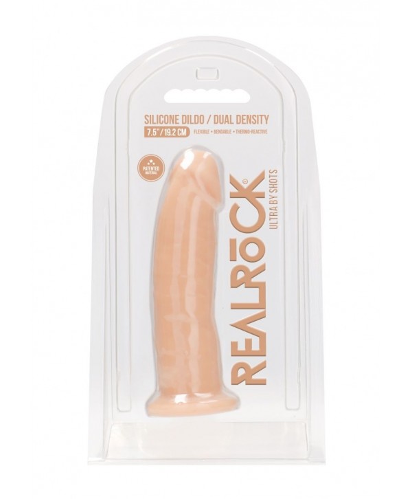 Телесный фаллоимитатор без мошонки Silicone Dildo Without Balls - 19,2 см.