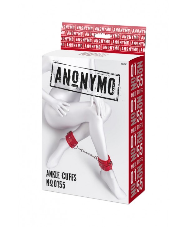 Красные оковы Anonymo из искусственной кожи