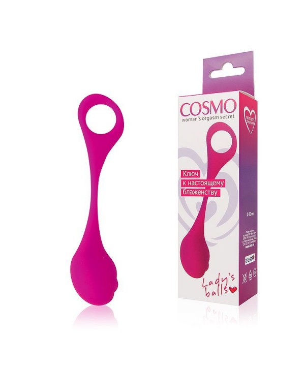 Ярко-розовый вагинальный шарик Cosmo