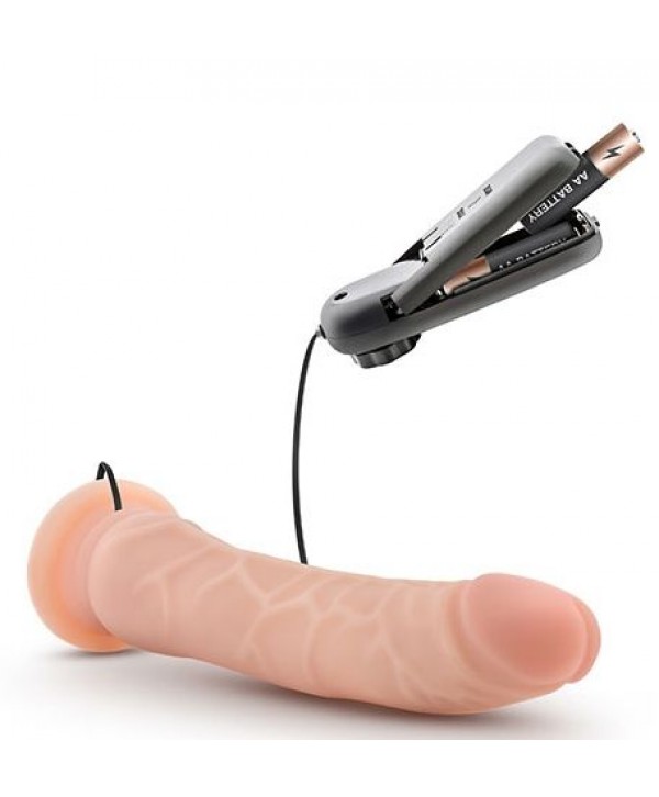 Телесный вибратор 8.5 Inch Vibrating Realistic Cock With Suction Cup - 21,6 см.