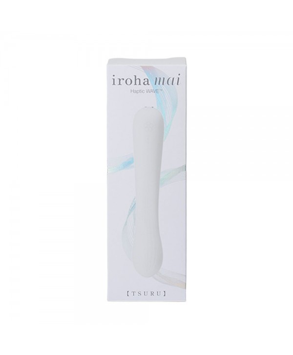 Белый вибратор Iroha Mai Tsuru - 17,4 см.