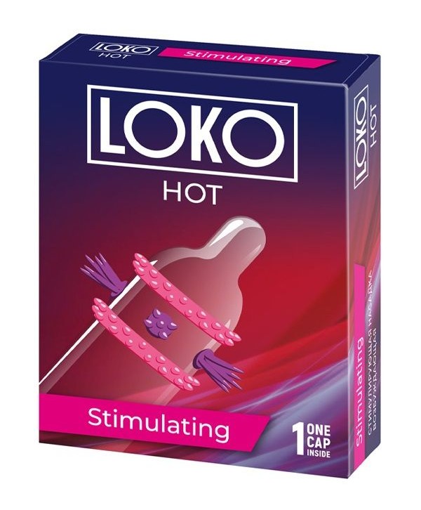 Стимулирующая насадка на пенис LOKO HOT с возбуждающим эффектом