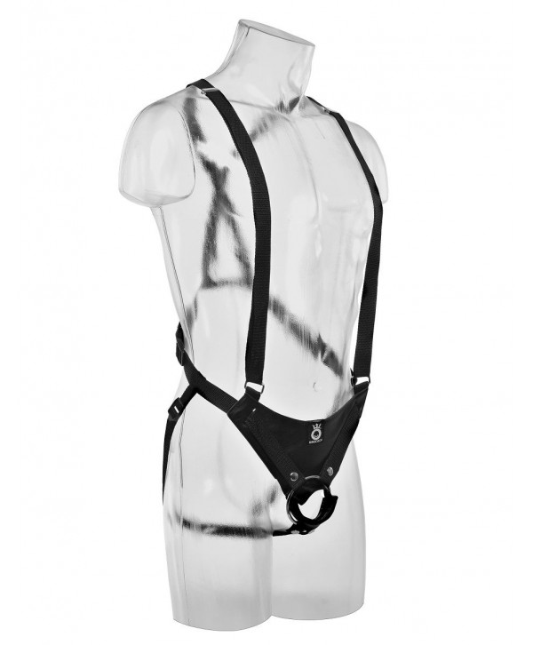 Страпон-система с телесной насадкой 12  Hollow Strap-On Suspender System - 30 см.