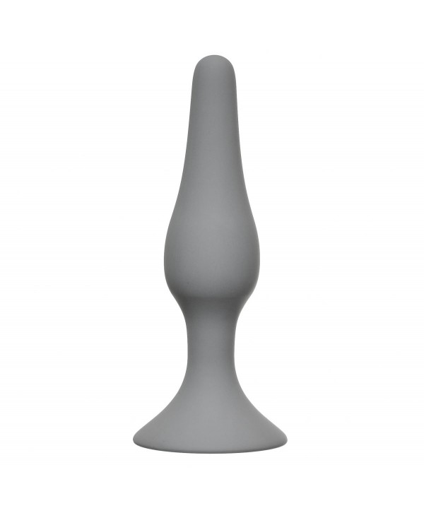 Серая анальная пробка Slim Anal Plug XL - 15,5 см.