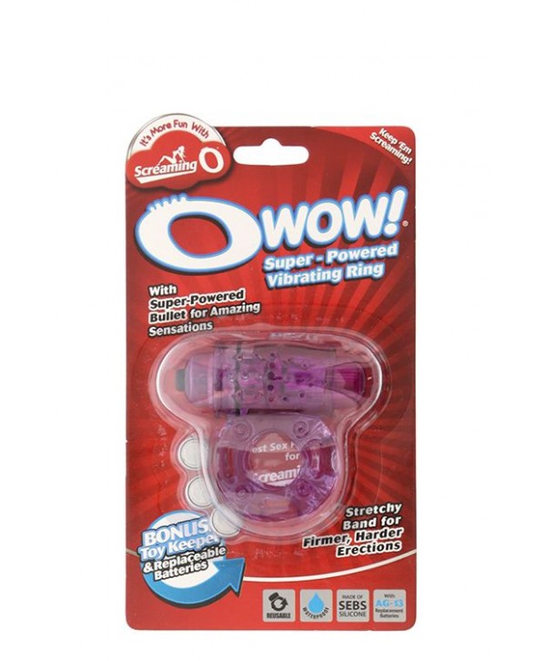 Фиолетовое эрекционное виброкольцо OWOW PURPLE