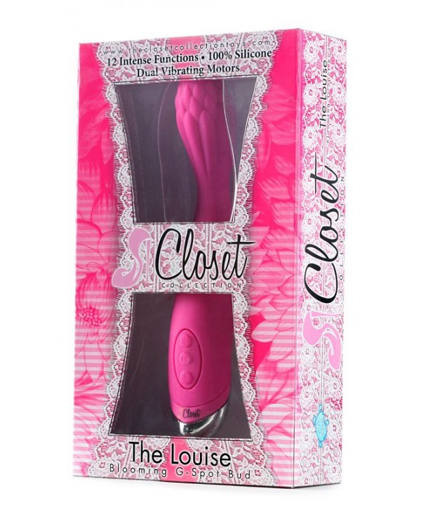 Розовый вибратор для G-стимуляции THE LOUISE - 21,6 см.