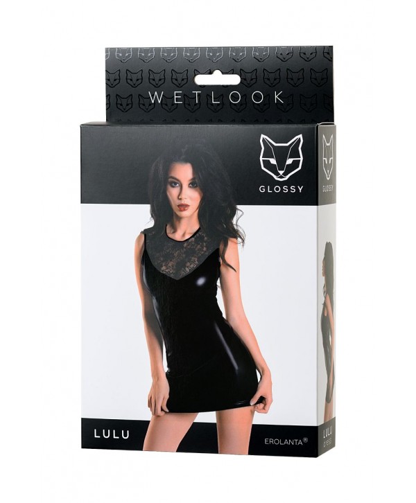Сексуальное платье Lulu из материала с мокрым блеском
