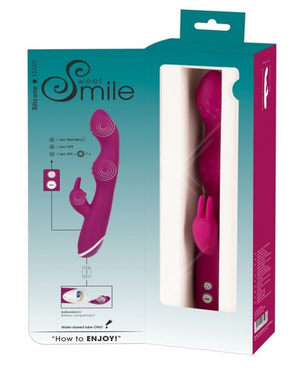 Фиолетовый вибратор A   G-Spot Rabbit Vibrator для стимуляции зон G и A - 23,6 см.