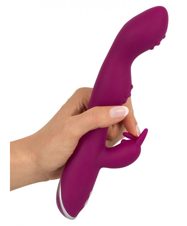 Фиолетовый вибратор A   G-Spot Rabbit Vibrator для стимуляции зон G и A - 23,6 см.