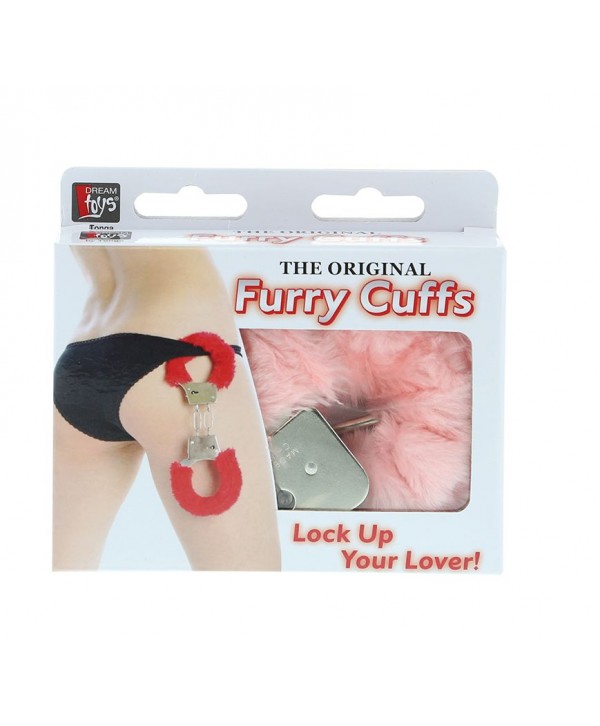 Металлические наручники с розовой меховой опушкой METAL HANDCUFF WITH PLUSH PINK