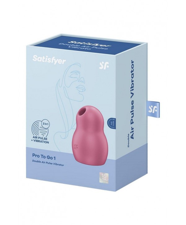 Малиновый вакуумный стимулятор клитора Satisfyer Pro To Go 1