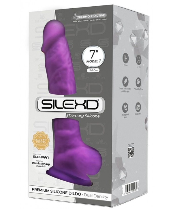 Фиолетовый фаллоимитатор Model 1 - 17,6 см.