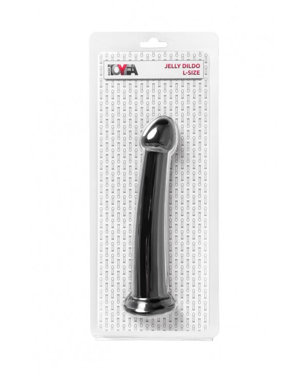 Черный нереалистичный фаллоимитатор Jelly Dildo L - 20 см.