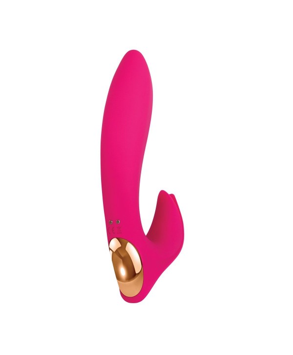 Розовый вибратор с клиторальным отростком Bliss Vibrator - 17,8 см.