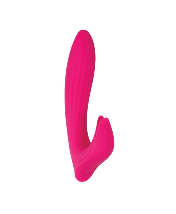 Розовый вибратор с клиторальным отростком Bliss Vibrator - 17,8 см.