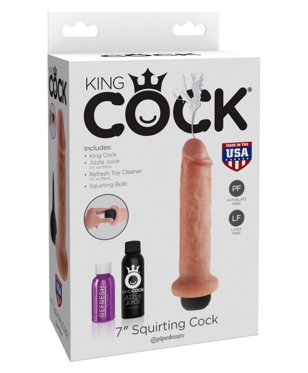 Фаллоимитатор с имитацией семяизвержения 7  Squirting Cock - 21,6 см.
