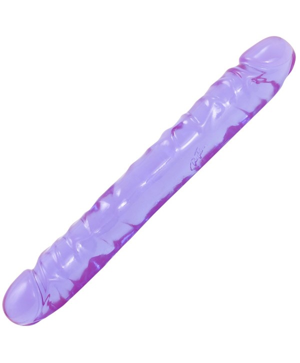 Двухсторонний фиалковый фаллос Crystal Jellies 12  Jr. Double Dong - 30,5 см.