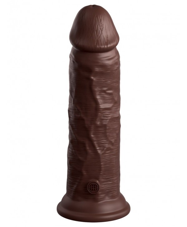 Коричневый фаллоимитатор 8  Silicone Dual Density Cock - 22,8 см.