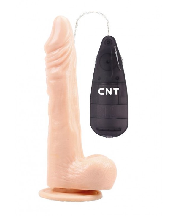 Телесный вибратор-реалистик 8.5 Vibrating Beginner Dildo - 21,5 см.