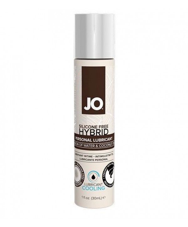 Водно-масляный лубрикант с охлаждающим эффектом JO Silicone free Hybrid Lubricant COOLING  - 30 мл.