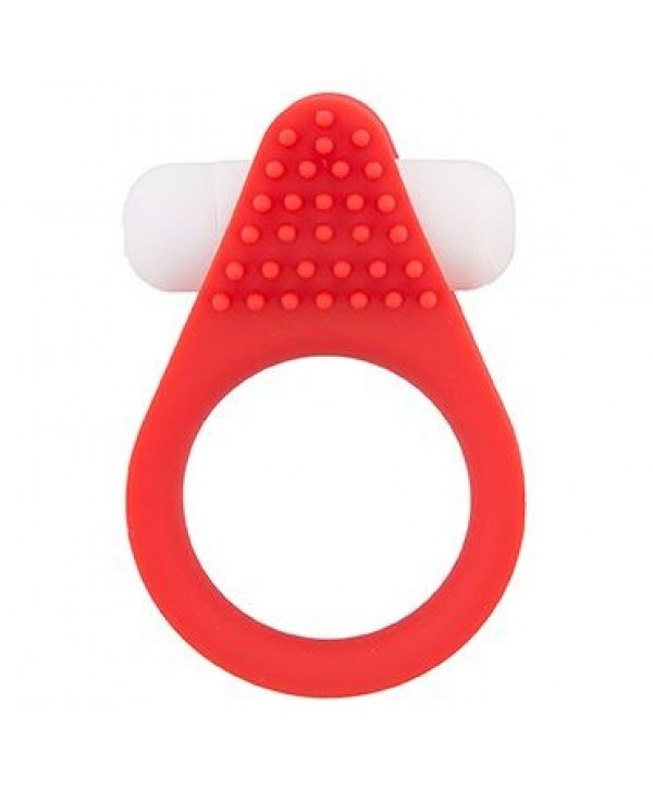 Красное эрекционное кольцо LIT-UP SILICONE STIMU RING 1 RED