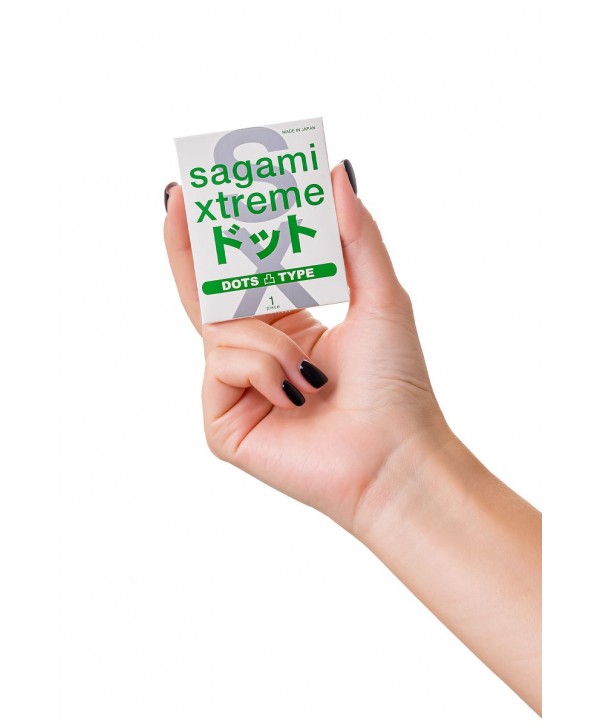 Презерватив Sagami Xtreme Type-E с точками - 1 шт.