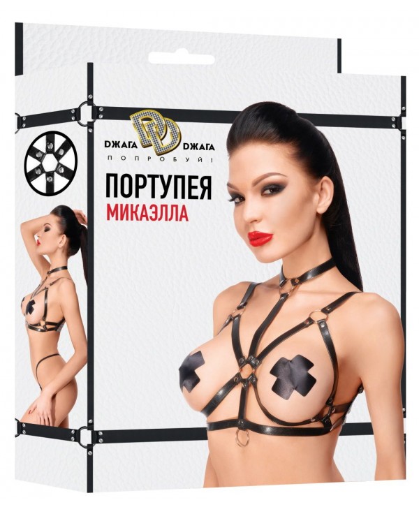 Черная портупея  Микаэлла 