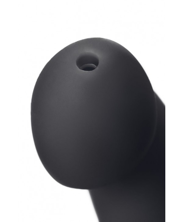 Черный фаллос с имитацией эякуляции Silicon Cum Dildo L - 19,6 см.