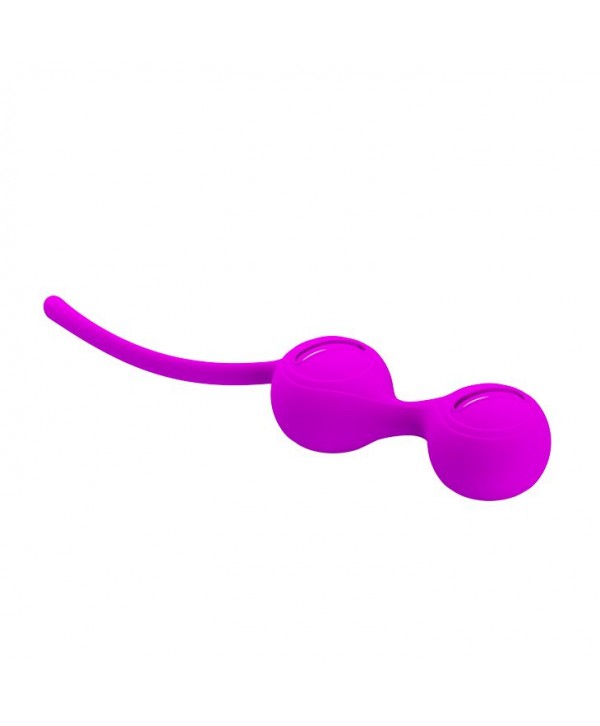 Лиловые вагинальные шарики на сцепке Kegel Tighten Up I