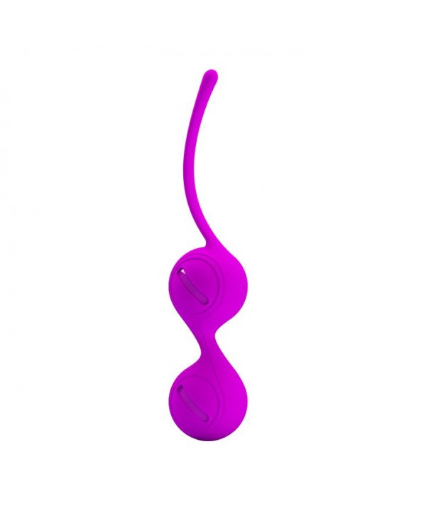 Лиловые вагинальные шарики на сцепке Kegel Tighten Up I