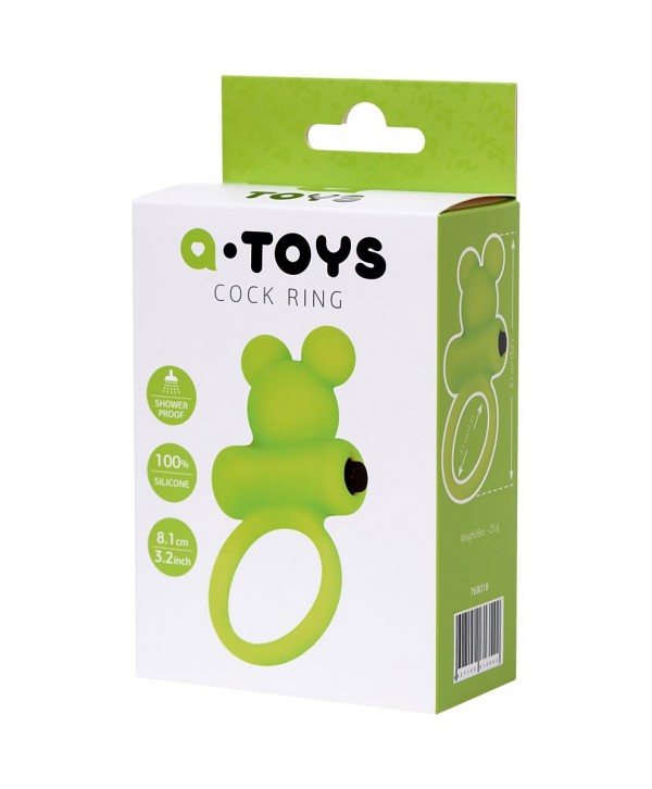 Зеленое виброкольцо на пенис A-Toys