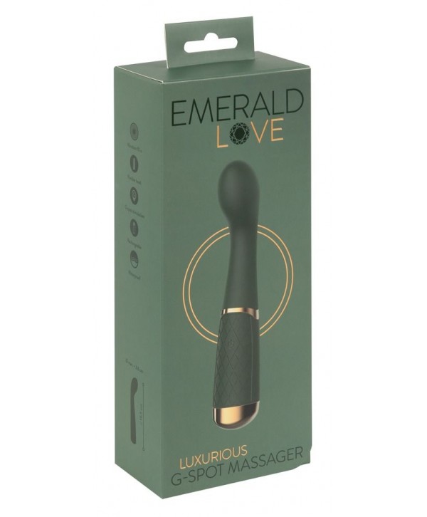 Зеленый стимулятор точки G Luxurious G-Spot Massager - 19,5 см.